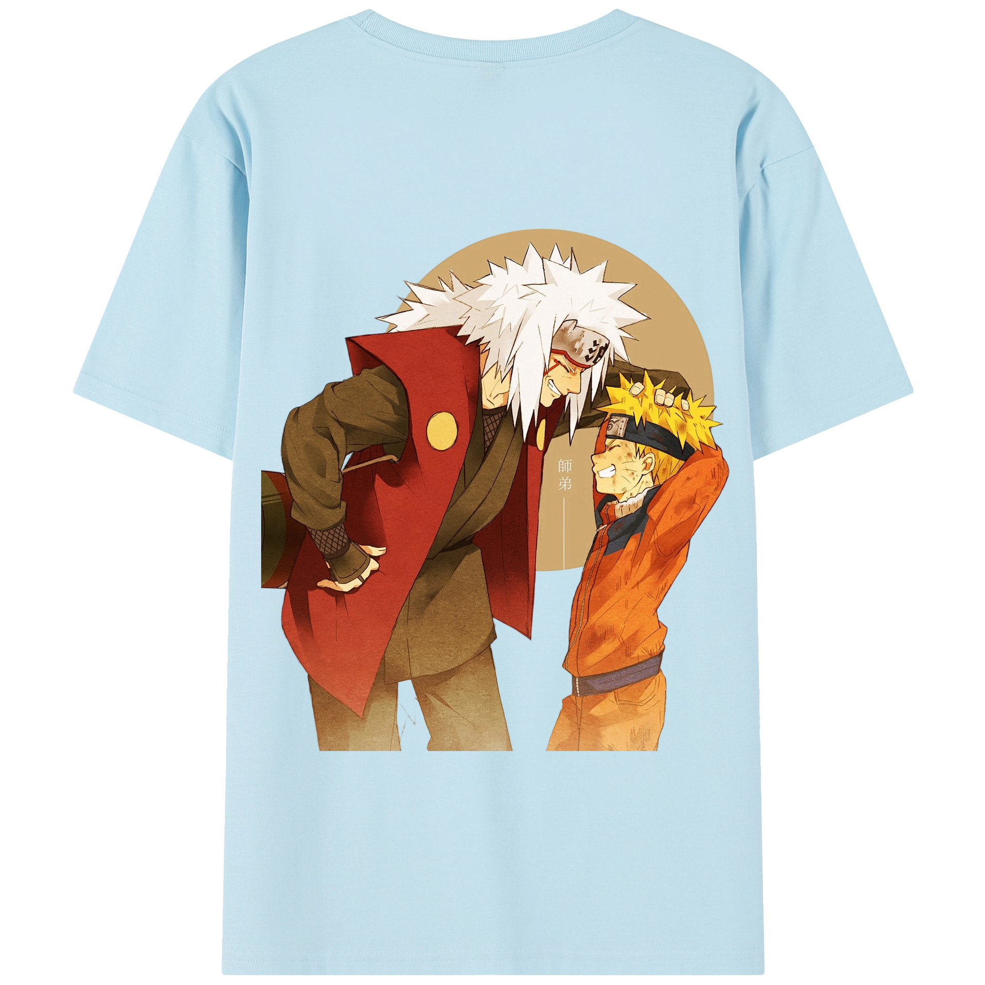 （画像用） NARUTO -ナルト- 自来也（じらいや） Jiraiya 綿100％半袖Tシャツ（背面プリント）